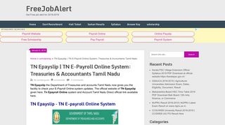 TN Epayslip | TN E-Payroll Online System: Treasuries & Accountants ...
