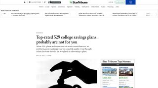 Top-rated 529 college savings plans probably are not ... - Star Tribune