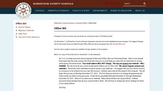 Office 365 - Robertson County Schools