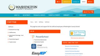 Staff Page / Staff Home - Washington County (TN) Schools