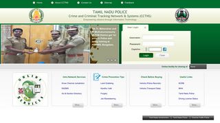 Welcome to CCTNS Portal - Tamil Nadu Police