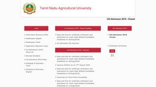 Undergraduate - Tamil Nadu Agricultural University