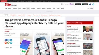 The power is now in your hands: Tenaga Nasional app displays ...