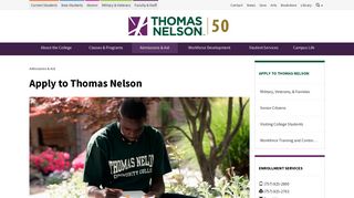 Apply to Thomas Nelson | Thomas Nelson Community College