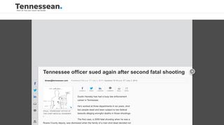 Tennessee officer sued again after second fatal shooting