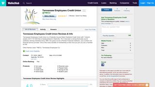 Tennessee Employees Credit Union Reviews - WalletHub