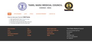 How to view your current CME credit points - Tamil Nadu Medical ...