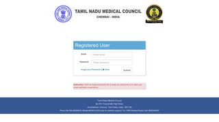 Login - Tamil Nadu Medical Council