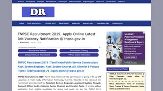 TNPSC Recruitment 2019, Apply Online 679 Latest Job Vacancy ...