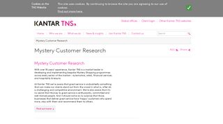 Mystery Customer Research | Kantar TNS