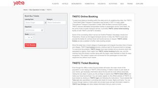 TNSTC Online Booking - Get TNSTC Bus Booking, Routes, Bus ... - Yatra