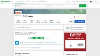 TNT Express Employee Benefit: Employee Discount | Glassdoor