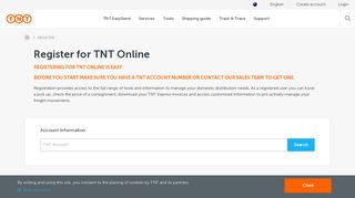 Register for TNT Online - tnt-express