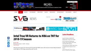 Intel True VR Returns to NBA on TNT for 2018-19 Season