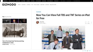 Now You Can View Full TBS and TNT Series on iPad for Free - Gizmodo