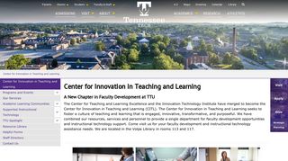 Center for Innovation in Teaching and Learning -:|:- Tennessee Tech