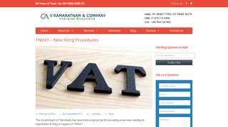 TNVAT – New Filing Procedures - Chartered Accountant Firms in ...