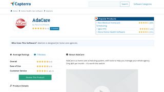 AdaCare Reviews and Pricing - 2019 - Capterra