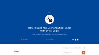 How To Build Your User Analytics Funnel With Social Login - Auth0