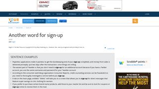 Another word for sign-up | Synonyms for sign-up - Thesaurus