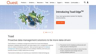 Toad Database Developer and Administration Software Tools