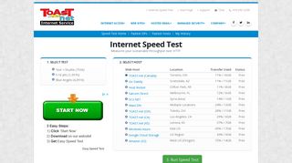 Internet Speed and Performance Test by TOAST.net