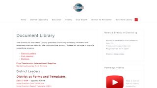 Document Library - District 13 Toastmasters | D13TM