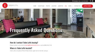 FAQ | Tobin Lofts