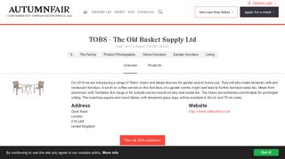 TOBS - The Old Basket Supply Ltd - Autumn Fair 2019 - The Season's ...
