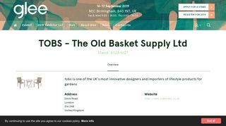 TOBS - The Old Basket Supply Ltd - Glee Birmingham 2018 - The UK's ...