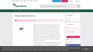 Toby Deals Reviews and Feedback from Real Members - TopCashback