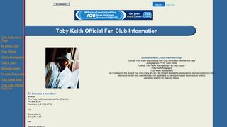 Toby Keith Official Fan Club - Toby Keith Home Page