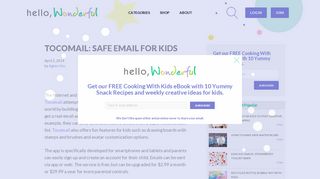 TOCOMAIL: SAFE EMAIL FOR KIDS - Hello Wonderful