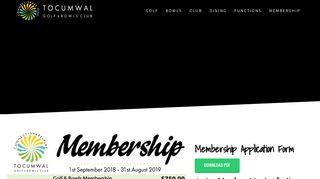 Membership Packages - Tocumwal Golf Club