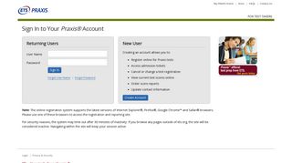 Sign in to Your Account - ETS