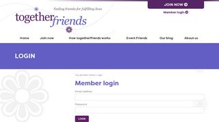Member login - Together Friends