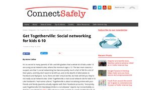 Get Togetherville: Social networking for kids 6-10 | ConnectSafely