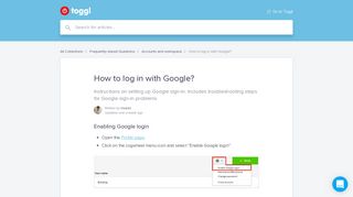 How to log in with Google? | Toggl Knowledge Base