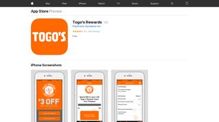 Togo's Rewards on the App Store - iTunes - Apple