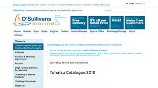 Tohatsu Outboards Ireland|Dealers|Distributors|O'Sullivans Marine