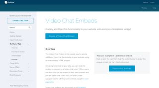 OpenTok Video Chat Embeds - TokBox