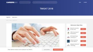 TMISAT 2018 – Application Form, Exam Date, Eligibility, Admit Card