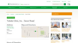 Toledo Clinic, Inc. - Secor Road - - 4235 Secor Road, Toledo, Ohio ...