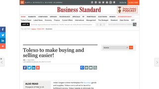 Tolexo to make buying and selling easier! | Business Standard News