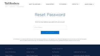 Password Reset | Toll Brothers® Luxury Homes