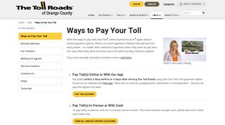 Ways to Pay Your Toll | The Toll Roads