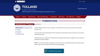 PowerSchool - Tolland Public Schools
