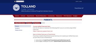 Parents - Tolland Public Schools