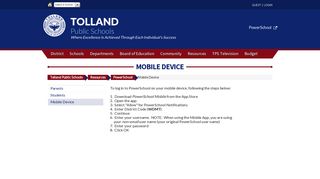 Mobile Device - Tolland Public Schools