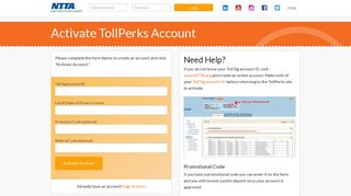 Create Account | TollPerks